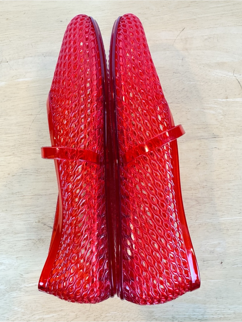Intentionally Blank, Red Maryjane Jelly Shoes, 9 NWOT - Picture 8 of 12